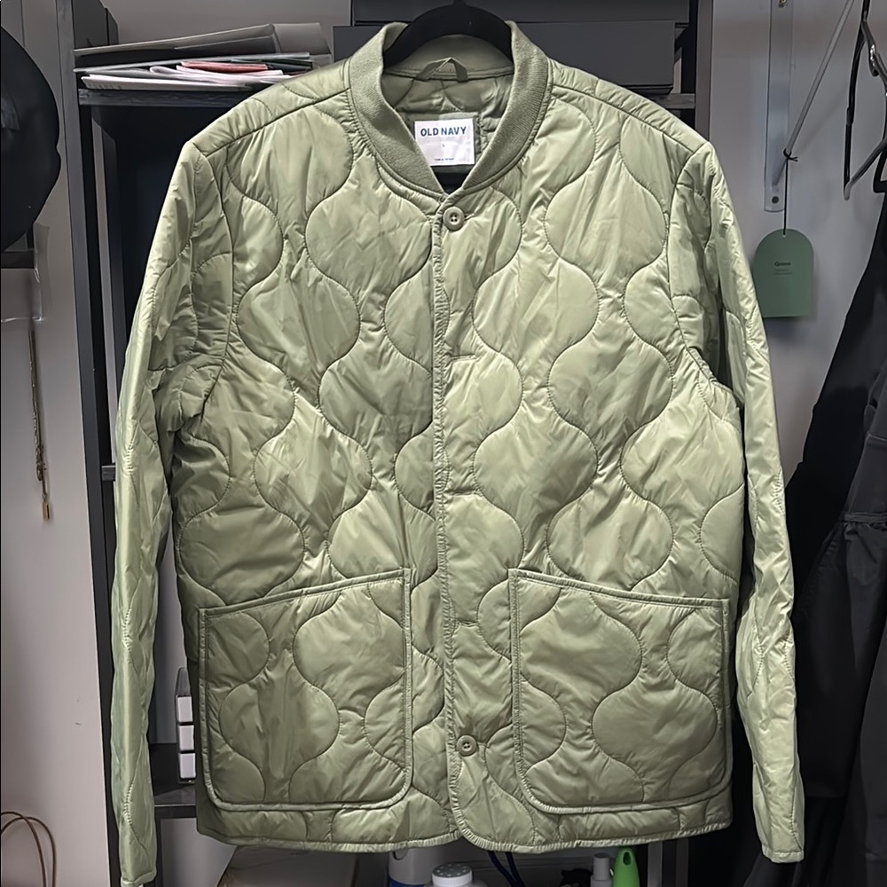 Old Navy Green Lightweight Shirt Jacket